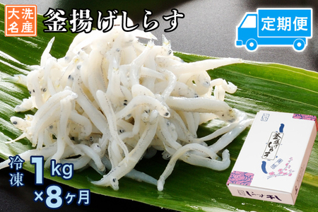定期便 釜揚げしらす (1kg×8か月) しらす _AG046