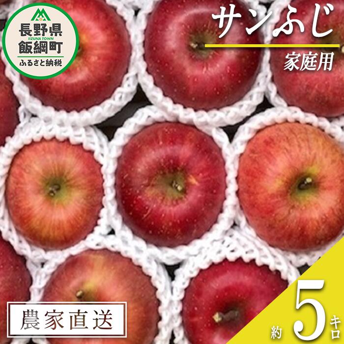 【ふるさと納税】 りんご 蜜入り サンふじ 家庭用 5kg サイズおまかせ 井澤農園 沖縄県への配送不可 令和7年度収穫分 エコファーマー認定 長野県 飯綱町 〔 信州 果物 フルーツ リンゴ 林檎 長野 16000円 予約 農家直送 〕発送時期：2025年11月中旬〜2026年1月下旬 {**}