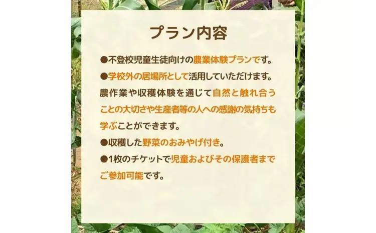 不登校児童生徒の農業体験（5回） 〈 学び 食育 収穫体験 農業体験 体験 収穫 野菜 子供 親子 農作物 ふるさと納税 柏 〉