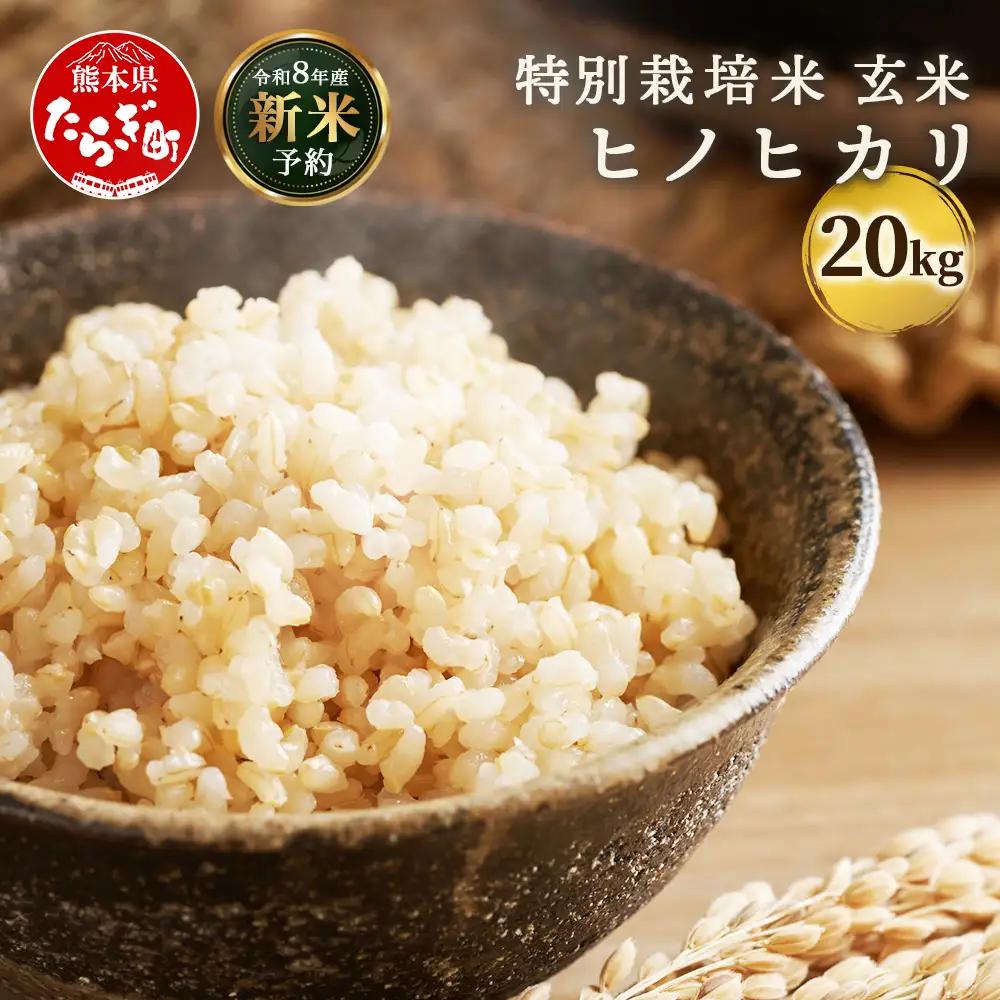 【令和8年産 新米予約】特別栽培米「ヒノヒカリ 玄米」20kg 114-0604