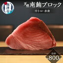 【ふるさと納税】 まぐろ 天然 南鮪 中トロ 赤身 ブロック 約800g 皮無し 魚 焼津 a20-392