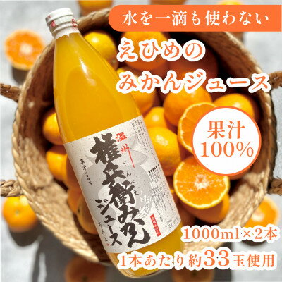 【ふるさと納税】みかんジュース 1000ml×2本～【G1625559】