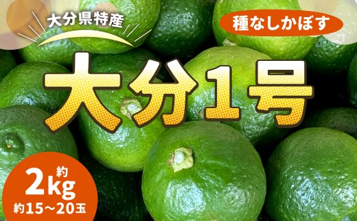 178-1251x1 祖母の香（種なし） 約2kg（約15玉～20玉） カボス 青果 かぼす 柑橘 果汁 果物 大分県産 国産 九州産 【2026年12月上旬迄発送予定】