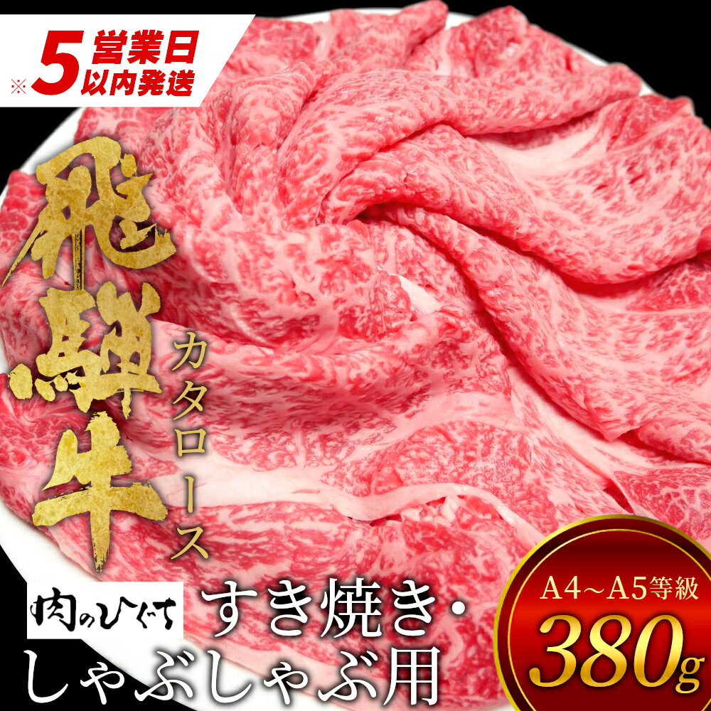 【ふるさと納税】【最速発送】 飛騨牛 肩ロース スライス 380g A5 A4 国産 牛 冷凍 和牛 牛肉 カタロース かた ロース 肩ロース 豪華 ギフト 贈答 にく お肉 肉 東白川村 岐阜 飛騨 贅沢 霜降り 赤身 肉のひぐち 10000円 一万円