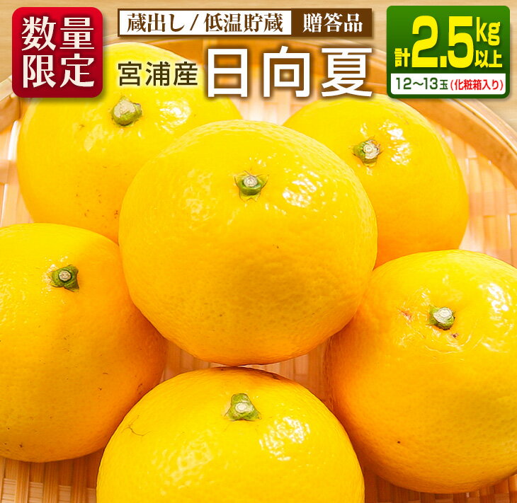 【ふるさと納税】先行予約 宮浦産 蔵出し 日向夏 計2.5kg以上 化粧箱入り 期間限定 数量限定 フルーツ 果物 くだもの 柑橘 みかん 令和8年発送 国産 産地直送 新鮮 食品 ジュース デザート おやつ ギフト 贈り物 贈答 お返し お礼 手土産 おすそ分け 宮崎県 日南市 送料無料