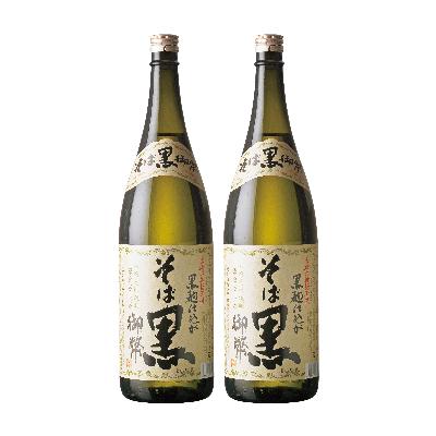 ふるさと納税 日之影町 姫泉(ひめいずみ)酒造　本格そば焼酎　そば黒御幣25度1800ml×2本【J-6】