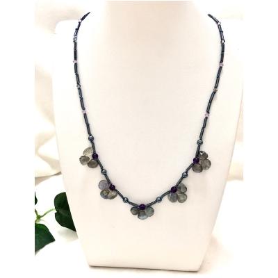 ふるさと納税 小山市 天然石ラブラドライトのフリルネックレス |  | 02