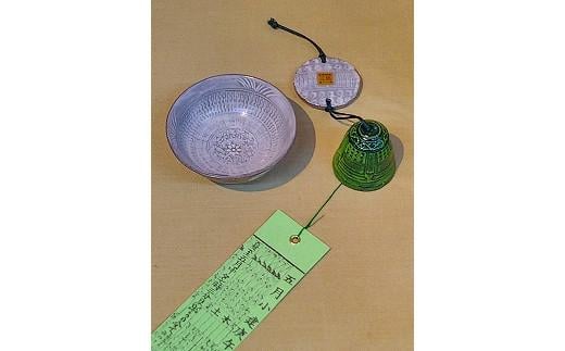 
            三島産三島暦手風鈴 くつろぎ セットB 陶器 手作り の 逸品 おしゃれ 和風 工芸美 贈答用 プレゼント 風鈴 茶碗 お皿
          