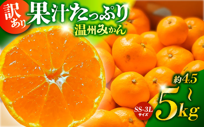 【訳あり】家庭用 温州 みかん 約4.5kg～5kg【合同会社 福福堂】 [ZCN014]