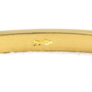 ブレスレット 純金 造幣局検定刻印付 鍛造技法 幅3mm 腕周り16cm 230622103k24-16ｃｍ SWAA133