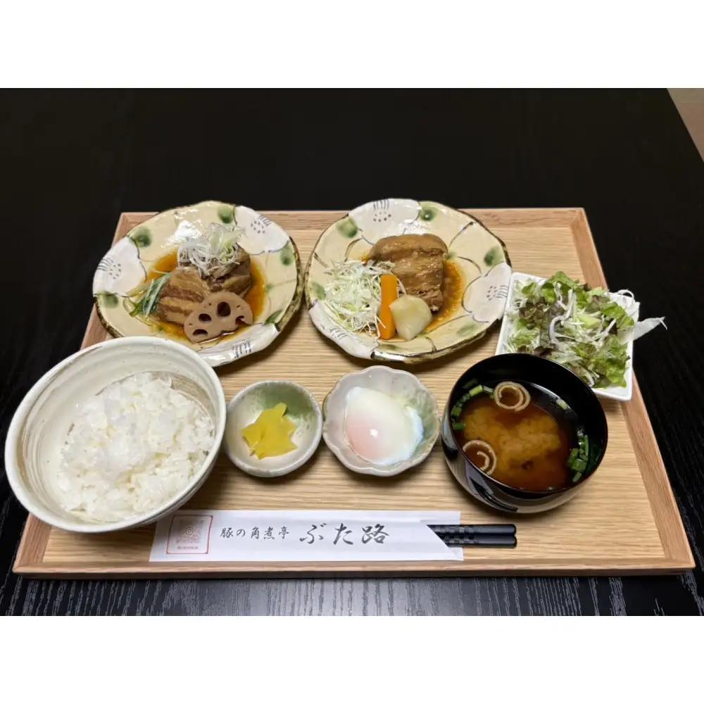 豚の角煮亭 ぶた路 角煮2種盛定食　利用券2枚