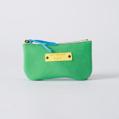 ふるさと納税 宍粟市 鹿革コレクション【翠×露草】ポーチジッパーモデル　AN1 |  | 01