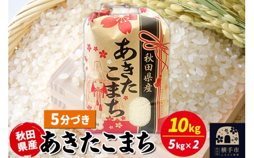 あきたこまち 10kg（5kg×2袋）【5分づき】令和7年産 秋田県産 こまちライン [こまちライン あきたこまち ブランド米 お米 5分搗き 5分づき 米どころ 秋田 秋田県産]