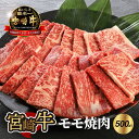 【ふるさと納税】【レビューキャンペーン対象】宮崎牛モモ焼肉500g×1 - 宮崎牛焼肉 国産牛肉 赤身肉 焼き肉用カット 牛もも肉 ブランド牛 2人前 夫婦 ヘルシー 脂が苦手な方が食べやすい 少ない脂肪分 しっかりとした歯ごたえ 冷凍 A4またはA5 送料無料 【宮崎県木城町】