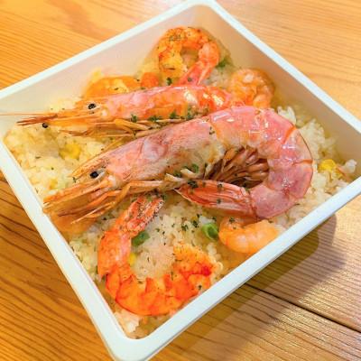 ふるさと納税 いわき市 有頭エビが豪快にのった冷凍エビピラフ(400g×4個)