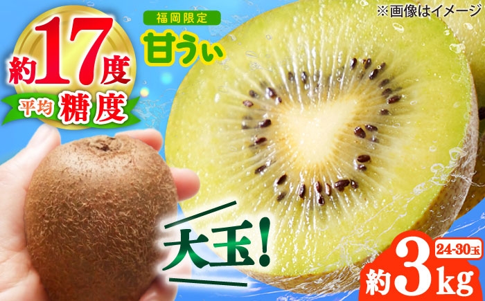 
                  【2025年10月下旬より順次発送】福岡産ブランドキウイ「甘うぃ」約3kg(24-30玉) 吉富町/南国フルーツ株式会社 [BGAG018] キウィフルーツ 果物 フルーツ デザート 青果 果実 甘い ふるさと納税 福岡県
                