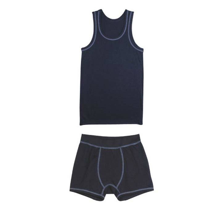 【ふるさと納税】 Fleepボーイズインナー　ブルーベリーセット（タンクトップ）1セット ／ 綿100％ キッズ 肌着 下着 アンダーウェア 日本製 送料無料 埼玉県 No.533