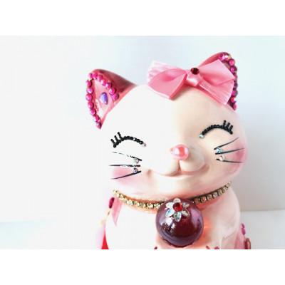 ふるさと納税 中間市 風水ハッピーキャット(LL)レギュラー版ピンク |  | 02