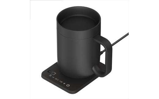 CIO 保温マグカップ カップウォーマー  ワイヤレス充電器 MugWarmer 2 ブラック｜小型 軽量 おしゃれ 便利 [2666]