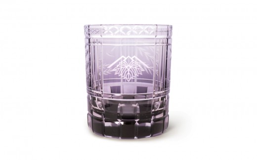 浅草切子 KANA KURITA「蔦屋重三郎 切子グラス（青紫）」木箱入り| 切子 花切子 切子ガラス ガラス工芸 グラス ガラス コップ 手作り ぐい呑み 家飲み 酒器 ハンドメイド 手作り ギフト 贈答 プレゼント