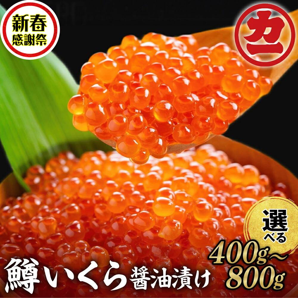 北海道紋別市 鱒いくら醤油漬け200g×4パック合計800g