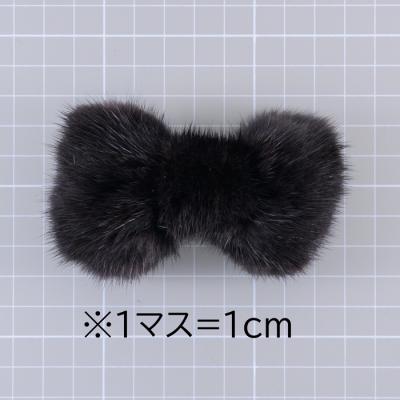 ふるさと納税 紋別市 ミンクリボンバレッタM　(ブラック) |  | 01