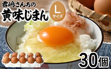 君嶋養鶏園のたまご Lサイズ 27個＋割れ補償3個（10個入り×3パック）計30個