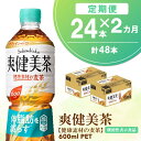 【ふるさと納税】【2カ月定期便】爽健美茶 健康素材の麦茶 600mlPET×24本(合計2ケース)【機能性表示食品】【コカコーラ ローズヒップ 定期便 脂肪 健康的 おいしい 飲みやすい ポリフェノール 機能性表示食品】 A9-R047315