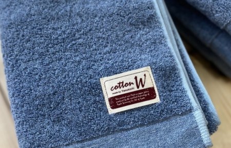 020C146 コットンＷ フェイスタオル 6枚（ブルー）【泉州こだわりタオル】 ／ 人気の日用品 タオル 泉州タオル 国産タオル 泉州タオル 泉佐野タオル 日本タオル 吸水タオル 綿100％タオル 