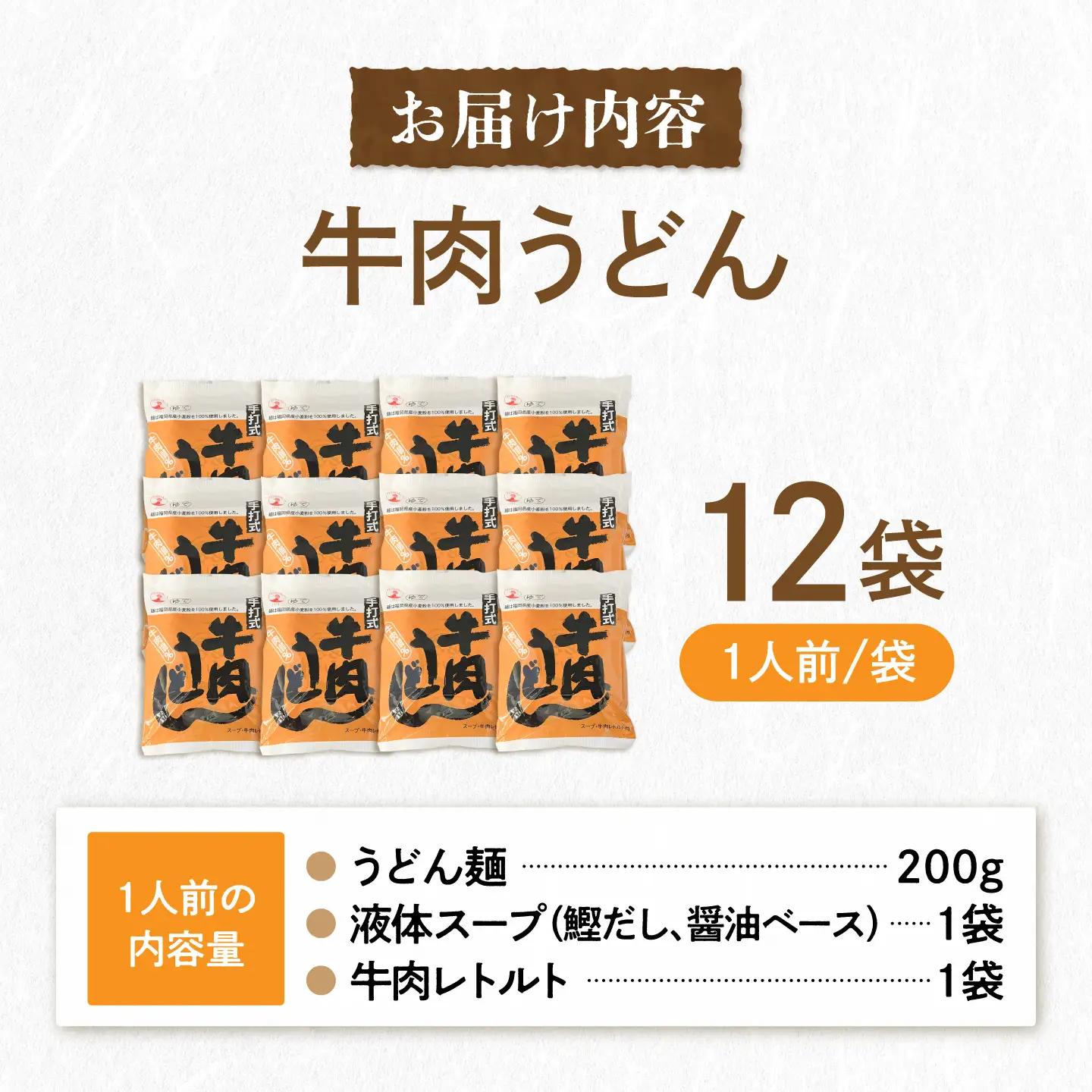 牛肉うどん12食 VAI006 肉うどん
