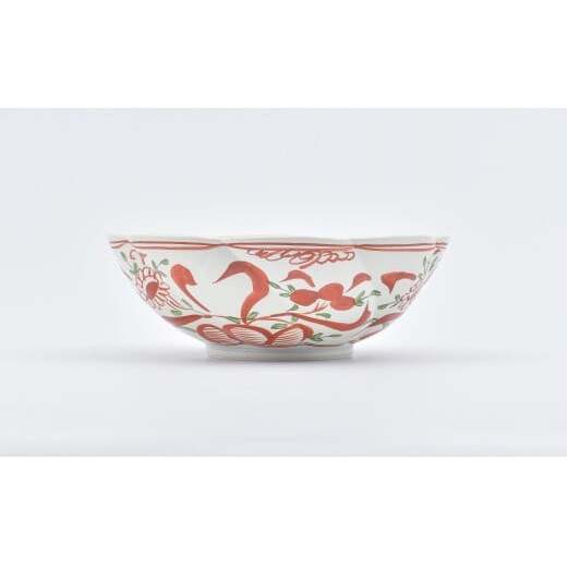 有田焼 赤絵万暦 捻り花形菓子鉢【まるぶん】食器 器 うつわ 鉢 菓子鉢 煮物鉢 ボウル 手描き 赤絵 70000円 A70-188_イメージ2