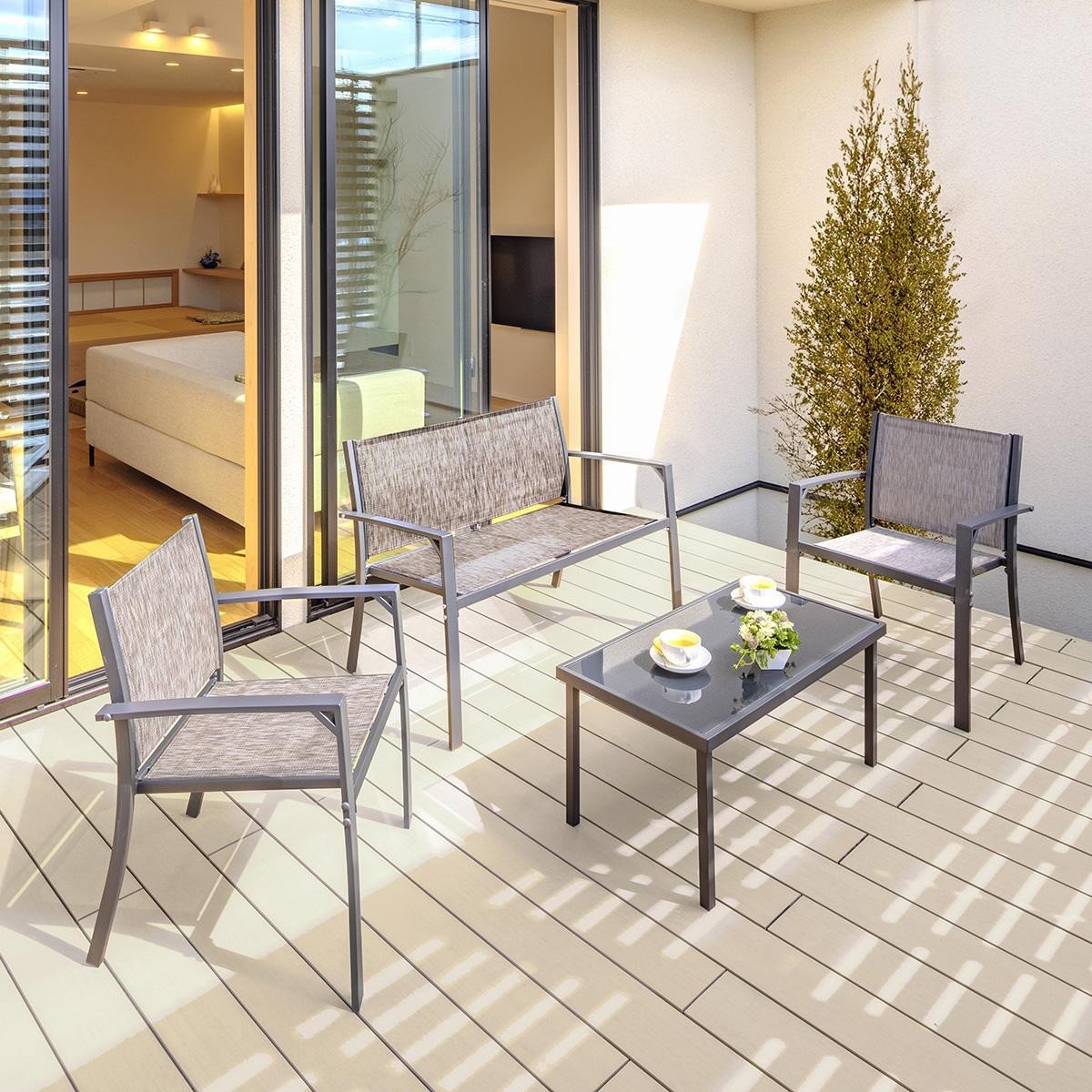 
31132300 フレスコ テーブル&チェアー&ベンチ 4点セット
