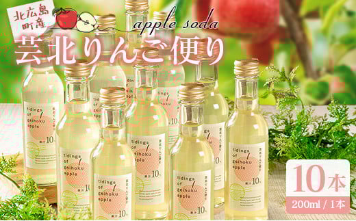 りんごソーダ 芸北りんご便り 炭酸ジュース 200ml 10本_HA095_005