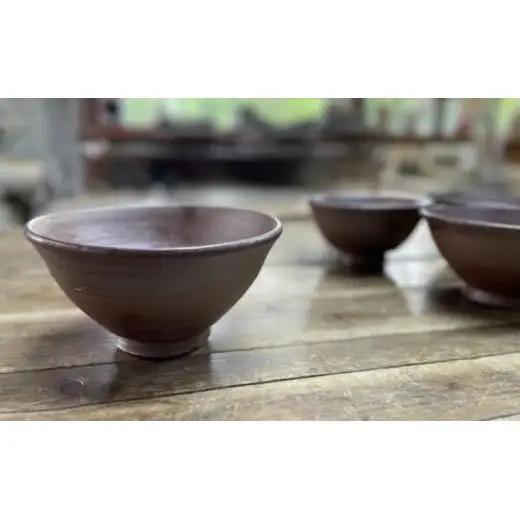 三国窯 備前焼 ご飯茶碗 1個