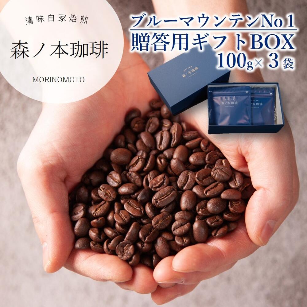 【ふるさと納税】【ギフトBOX】自家焙煎★煎りたて至高のブルーマウンテンNo1 ギフト（300g）《森ノ本珈琲》 コーヒー豆 珈琲 珈琲豆 ドリップコーヒー ペーパードリップ 自家焙煎 ギフト 贈答用 お祝い プレゼント