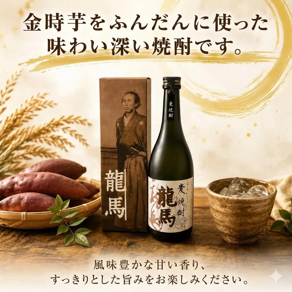 麦焼酎 龍馬(カートン入) 720ml×1本 お酒 高知県 安芸市