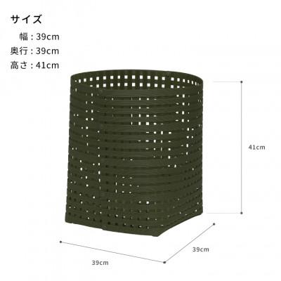 ふるさと納税 奥州市 暮らしを豊かにするシンプルで美しいかご L モスグリーン バンドシー [AR125] |  | 02