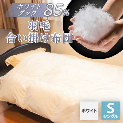 【ふるさと納税】羽毛合い掛け布団/ホワイトダックダウン85%(ホワイト)【1132194】