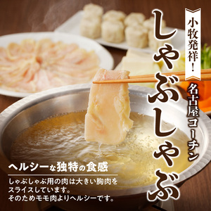 名古屋コーチンしゃぶしゃぶ鍋＆コーチンシュウマイセット 日本三大地鶏 小牧市発祥 [003D01]