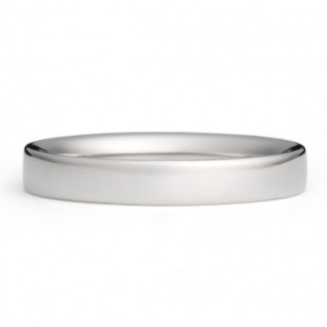 【ふるさと納税】純チタン平打リング(幅3mm)9号 | 新潟県 弥彦村