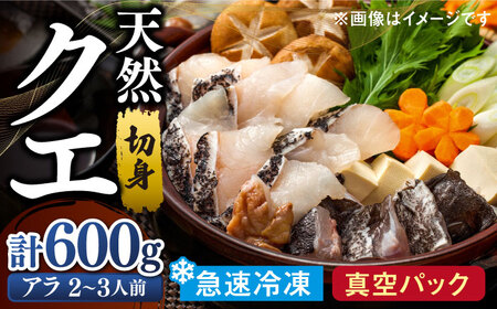 天然 高級魚 クエ 切り身 600g 【長崎県 対馬産】 活〆 新鮮 海鮮 魚介 海の幸 急速冷凍 クエ鍋  [WBU001]