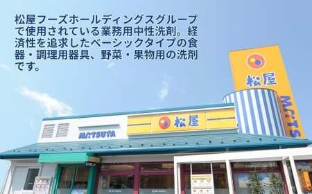 中性洗剤 業務用 牛丼チェーン松屋フーズで使用 5kg×3本 | 洗剤