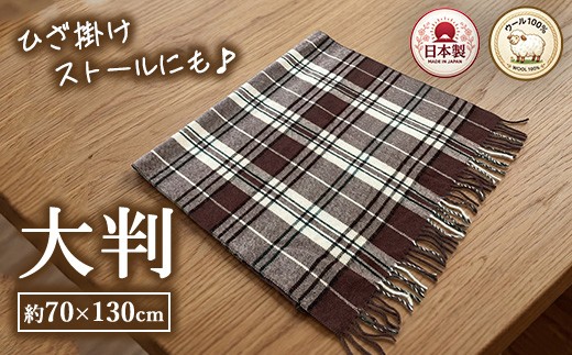 
                  あったかウール100% 可愛いチェック柄のウールひざ掛け ストールとしてもご使用できます 大判サイズ(70×130cm) AW-500 | ウール100% ひざ掛け 大判 70×130cm ストール 2way チェック柄 肩掛け 軽量 ブランケット 毛布 暖かい 防寒 コンパクト 泉大津市 日本製 AW-500BE
                