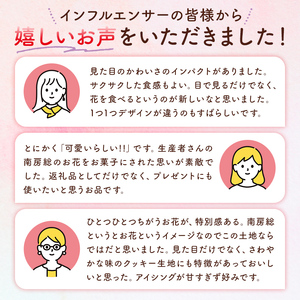 南房総まるごとクッキー6枚入（カレンデュラ＆レモン、菜の花＆落花生） mi0085-0004 押し花クッキー