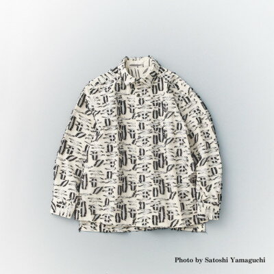 【ふるさと納税】TSUGUO　納屋柄 シャツ(黒)　小　(ユニセックス)【配送不可地域：離島】【1699684】