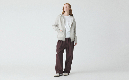 パーカー アンユースレス ジップアップ スニットパーカー 服 洋服 ファッション 耐久性 上品 コーマ糸 無撚糸コットン 洗濯可能 墨田区 東京都 オフ/XL規