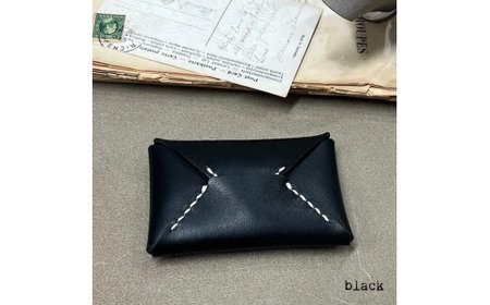 【カードケース】letter（レター） ブラック 封筒型 カードケース 革