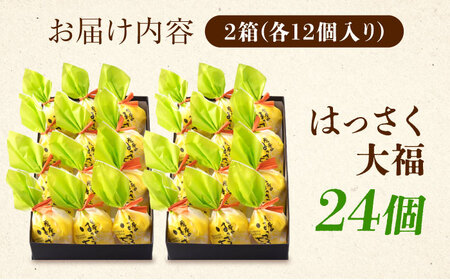 お菓子 はっさく大福12個入×2　 お菓子 大福 八朔 柑橘 みかん オレンジ 餅 ギフト お取り寄せ スイーツ フルーツ大福 ご当地 菓子 おかし デザート 食品 人気 おすすめ 広島県福山市/株式