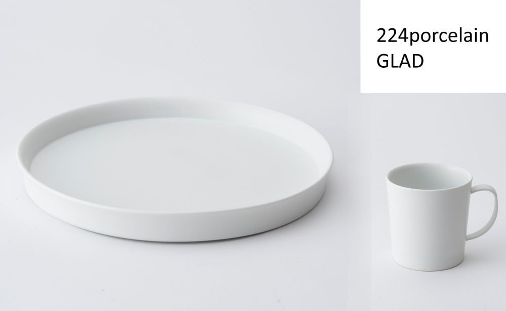 
            【セット】GLAD　20ｃｍラウンドプレート1枚、マグ1個＜マットホワイト＞【224porcelain】
          