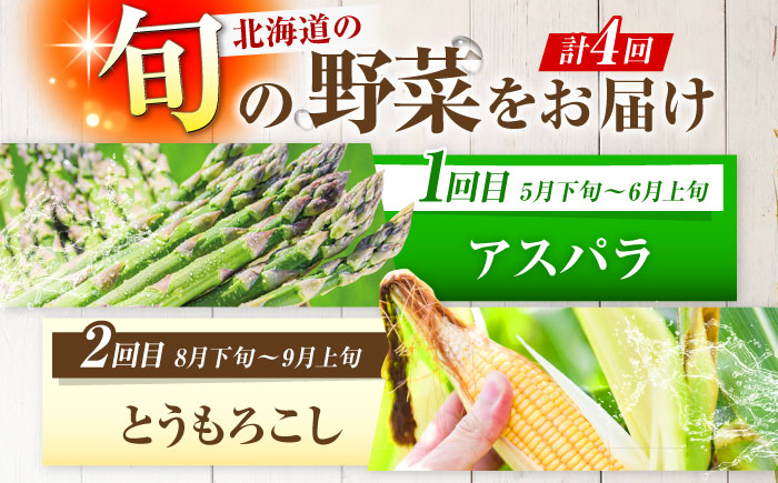 【2026年5月下旬以降順次発送】 【全4回定期便】 まっかり四季の恵みセット | 野菜セット 野菜 詰合せ アスパラ とうもろこし じゃがいも ゆり根 | 道の駅 真狩フラワーセンター [BPAM0